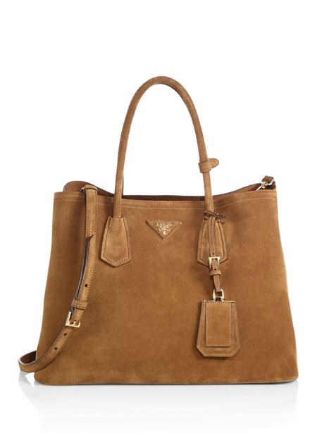 prada suede gray handbag|prada brown suede handbag.